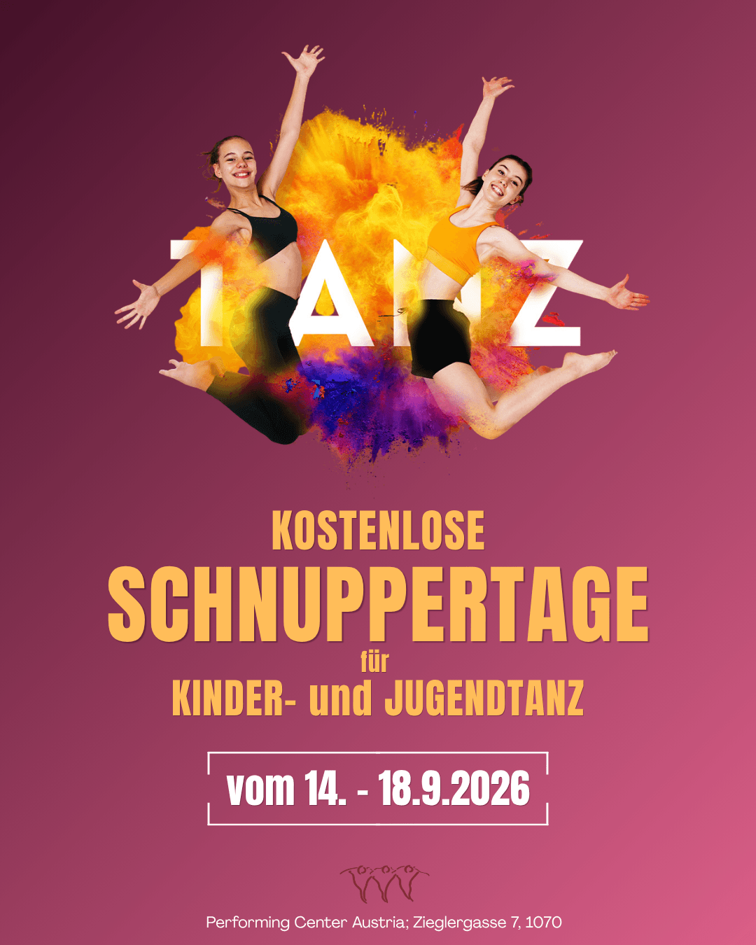 Tanzen für Kinder und Jugendliche ab 14. September